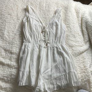 ANGL Boho Romper in White - Size Medium